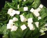 しろな、小松菜の煮物☆卵落とし作り方4写真