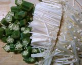 ほうれん草と オクラ えのきのお吸い物！作り方1写真