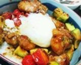 アボカドチキンカフェ丼はちみつ粒マス味♪作り方7写真