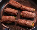 ヘルシー野菜巻きビーフ照り焼き作り方6写真
