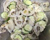 時短！蓮根ひき肉きゅうりのマヨマス和え♬作り方4写真