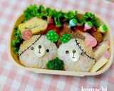お弁当ハロウィン つぎはぎ うさぎ くま作り方4写真