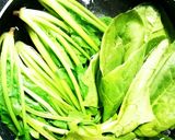 ほうれん草とベーコンの香味炒め作り方1写真