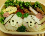 お弁当ハロウィン つぎはぎ うさぎ くま作り方6写真