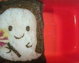簡単♪ハロウィンのキャラ弁☆のり弁で～★作り方5写真
