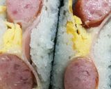 ハムエッグとウインナーチーズのおにぎらず作り方5写真