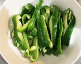 ピーマンと塩昆布の和え物作り方1写真