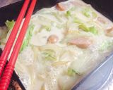 簡単！白菜とコーンクリームの冬パスタ作り方3写真