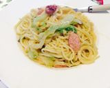 簡単！白菜とコーンクリームの冬パスタ作り方6写真