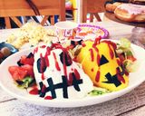 おばけとジャックオランタンのオムライス作り方4写真