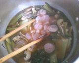チンゲン菜と 海老 ニラの中華スープ♪作り方7写真