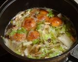 ヌメリスギタケモドキと大根白菜の味噌汁作り方7写真