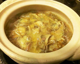 鴨(鶏)と舞茸・白葱の簡単柳川鍋風 鴨鍋作り方4写真