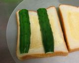 くねくね模様♫胡瓜とハムのサンドイッチ作り方3写真
