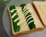 くねくね模様♫胡瓜とハムのサンドイッチ作り方4写真