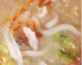 鍋の残り野菜とお肉であつあつ酸辣湯うどん作り方4写真