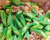 簡単☆美味しい☆かぶとオクラの豚肉炒め作り方3写真