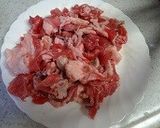 豚肉と舞茸チンゲン菜の炒め物　作り方1写真