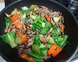 豚肉と舞茸チンゲン菜の炒め物　作り方6写真