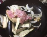 茄子とベーコンのトマトパスタ〜ピリ辛〜作り方5写真