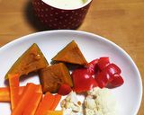 レンジで簡単！温野菜にチーズソース♪作り方7写真
