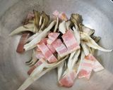 舞茸とベーコンの柚子胡椒クリームうどん作り方2写真