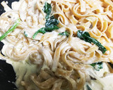 牡蠣ソテーとほうれん草のクリームパスタ☆作り方7写真