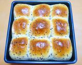 卵と牛乳♪黒ごまさつまいも★ちぎりパン作り方21写真