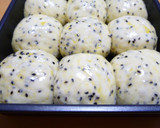 卵と牛乳♪黒ごまさつまいも★ちぎりパン作り方20写真