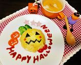 ハロウィン♡オムライスでオバケカボチャ★作り方4写真