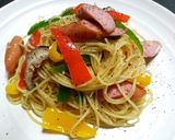 カラーピーマンのお手軽ペペロンチーノ作り方7写真