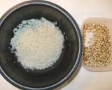 はと麦ご飯♪簡単！まぜて炊くだけ！紫蘇入作り方2写真