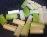 長ネギのカレー風味マリネ作り方1写真