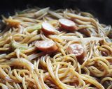 ワンポットパスタ＊焼きそば風～焼きスパ作り方3写真