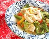 豚肉ソテー☆野菜たっぷりカレーあん♪♪作り方3写真