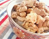 鶏ひき肉と豆腐の☆体に優しい～丼♪♪作り方3写真