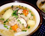 豚汁アレンジ★コク旨【豚ひき肉の豚汁】♪作り方8写真
