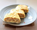 糖質オフ♪舞茸と大豆のお肉そぼろの卵焼き作り方5写真
