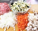 かぼちゃ丸ごと野菜ミートグラタン♡作り方5写真