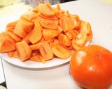 柿大量消費!persimmons pie作り方1写真