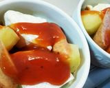 簡単つまみ　ピザポテトでココットカマン作り方4写真