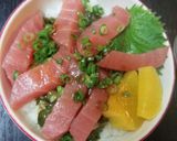 血管ダイエット食563（めかぶ鉄火丼）作り方1写真