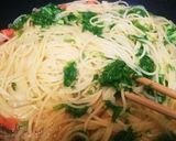 ジャコとセロリの葉っぱパスタ作り方7写真