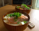 残り野菜で♡体も温まる♡焼き鮭の粕汁作り方7写真