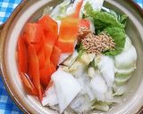簡単！温まる～我が家の餃子鍋作り方1写真