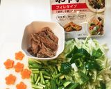 大豆のお肉！で、ヘルシーかた焼きそば作り方1写真