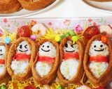 キャラ弁*+｡お稲荷さん☆雪だるま作り方3写真