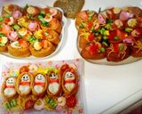 キャラ弁*+｡お稲荷さん☆雪だるま作り方4写真
