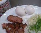 たっぷりネギ・焼き豚・卵の簡単チャーハン作り方1写真