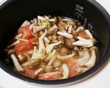 鮭としめじの炊き込みご飯作り方2写真